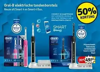 Kruidvat Elektrische tandenborstel smart 4 4000n aanbieding