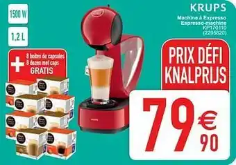 Cora Krups machine à expresso espresso-machine kp170110 aanbieding