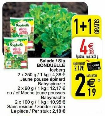 Cora Salade - sla bonduelle aanbieding