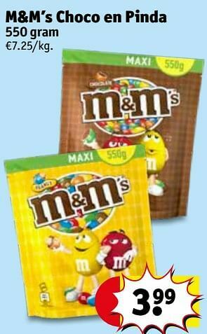 Kruidvat M+m’s choco en pinda aanbieding