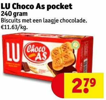 Kruidvat Lu choco as pocket aanbieding