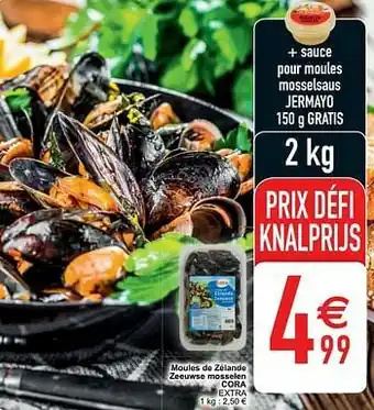 Cora Moules de zélande zeeuwse mosselen cora extra aanbieding