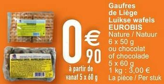 Cora Gaufres de liège luikse wafels eurobis aanbieding