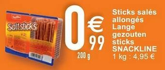 Cora Sticks salés allongés lange gezouten sticks snackline aanbieding