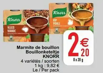 Cora Marmite de bouillon bouillonketeltje knorr aanbieding