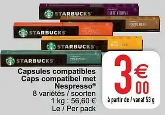 Cora Capsules compatibles caps compatibel met nespresso aanbieding