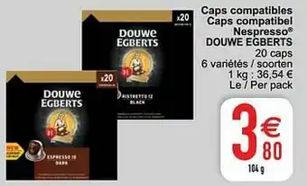 Cora Caps compatibles caps compatibel nespresso douwe egberts aanbieding