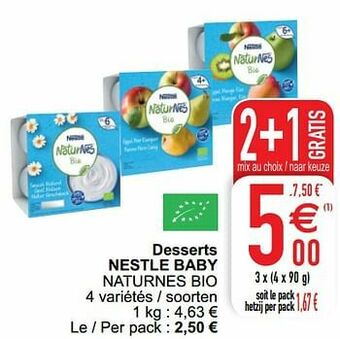 Desserts nestle baby naturnes bio