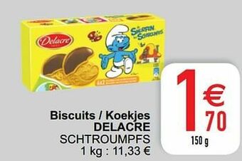 Cora Biscuits - koekjes delacre schtroumpfs aanbieding