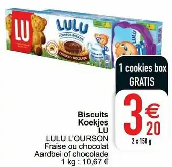 Cora Biscuits koekjes lu lulu l’ourson aanbieding