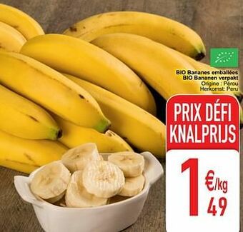 Cora Bio bananes emballées bio bananen verpakt aanbieding