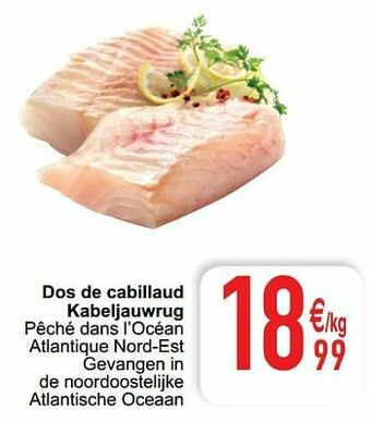 Cora Dos de cabillaud kabeljauwrug aanbieding