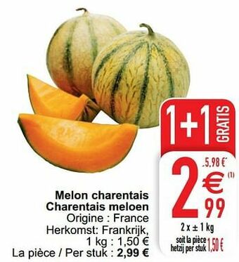 Cora Melon charentais charentais meloen aanbieding