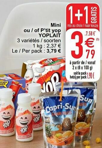 Cora Mini ou - of p’tit yop yoplait aanbieding