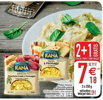 Cora Pâtes farcies gevulde pasta giovanni rana aanbieding