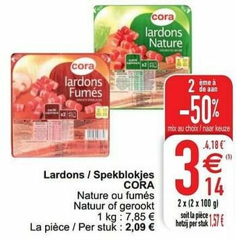Cora Lardons - spekblokjes cora aanbieding