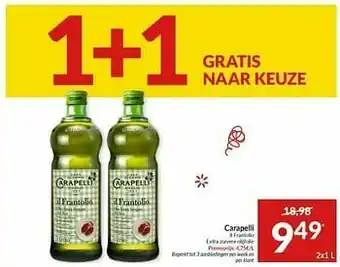 Intermarché Carapelli il frantolio extra zuivere oiljfolie aanbieding