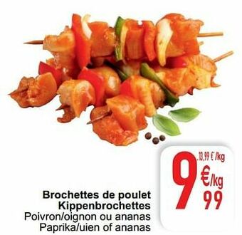 Brochettes de poulet kippenbrochettes