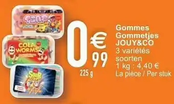 Gommes gommetjes jouy+co