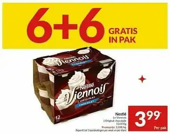 Intermarché Nestlé le viennois l`original chocolade aanbieding
