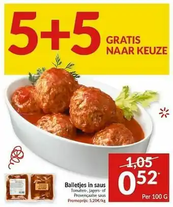 Intermarché Balletjes in saus aanbieding