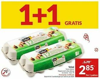 Intermarché Volaé verse eieren kippen met vrije uitloop aanbieding