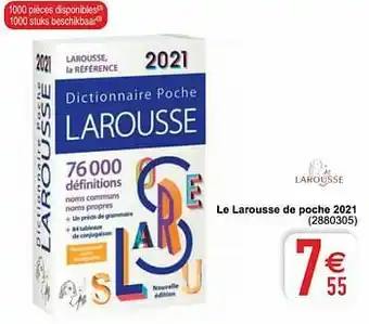 Cora Le larousse de poche 2021 aanbieding