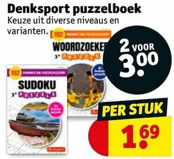 Kruidvat Denksport puzzelboek aanbieding