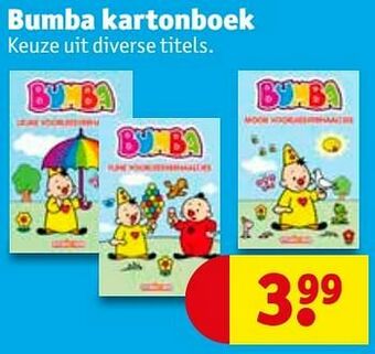 Kruidvat Bumba kartonboek aanbieding