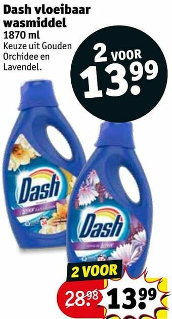 Kruidvat Dash vloeibaar wasmiddel aanbieding