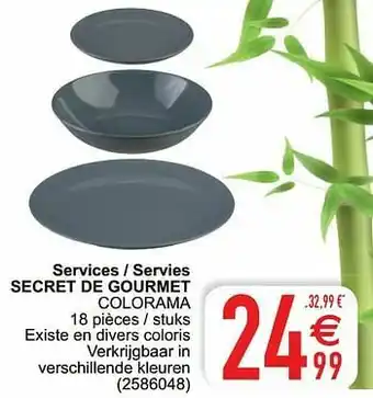 Cora Services - servies secret de gourmet colorama aanbieding