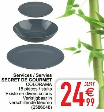 Cora Services - servies secret de gourmet colorama aanbieding