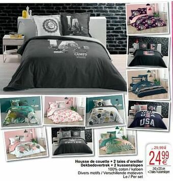 Cora Housse de couette + 2 taies d’oreiller dekbedovertrek + 2 kussenslopen aanbieding
