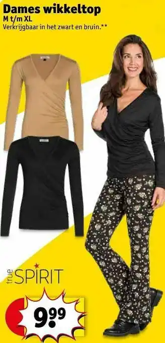 Kruidvat Dames wikkeltop aanbieding