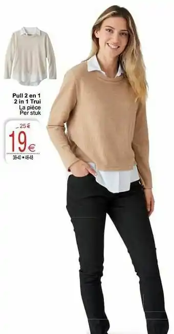 Cora Pull 2 en 1 2 in 1 trui aanbieding