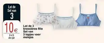Cora Lot de 3 brassières fille set van 3 topjes voor meisjes aanbieding