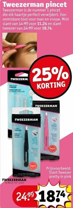 Slant tweezer pretty in pink