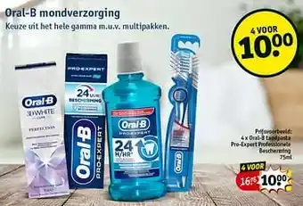 Kruidvat Oral-b tandpasta pro-expert professionele bescherming aanbieding