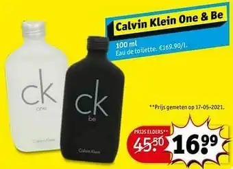 Kruidvat Calvin klein one + be edt aanbieding