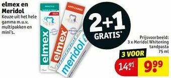 Kruidvat Meridol whitening tandpasta aanbieding