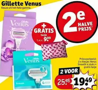 Kruidvat Mesjes venus smooth + gratis tasje aanbieding