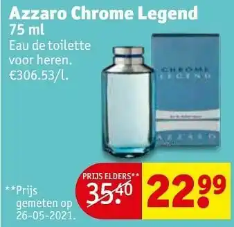 Kruidvat Azzaro chrome legend edt aanbieding
