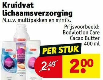 Kruidvat Bodylotion care cacao butter aanbieding