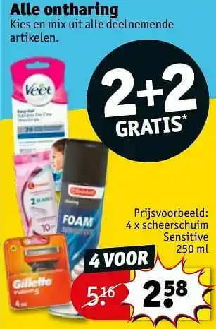 Kruidvat Scheerschuim sensitive aanbieding