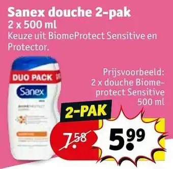 Kruidvat Douche biomeprotect sensitive aanbieding