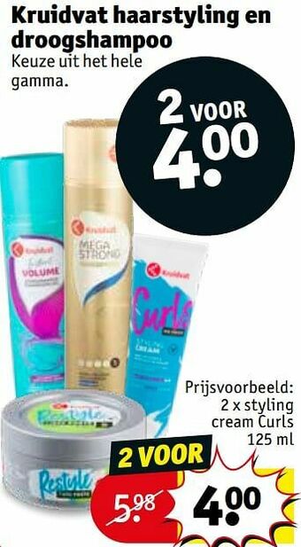 Kruidvat Styling cream curls aanbieding