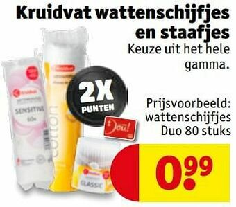 Kruidvat Wattenschijfjes duo aanbieding