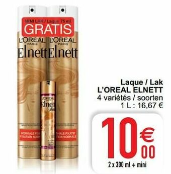 Cora Laque - lak l’oreal elnett aanbieding