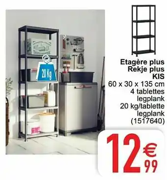 Cora Etagère plus rekje plus kis aanbieding