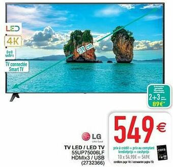 Cora Lg tv led - led tv 55up75006lf aanbieding